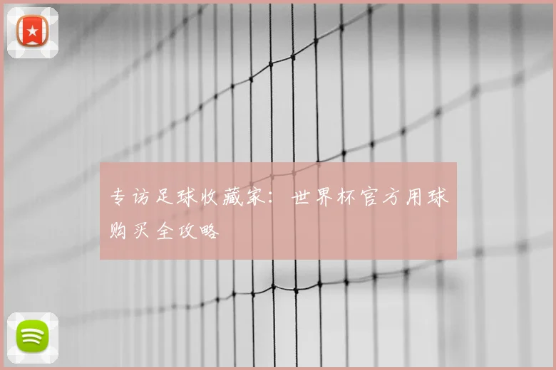 专访足球收藏家：世界杯官方用球购买全攻略